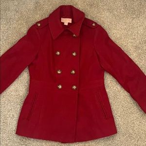 Michael Kors Red Wool Coat